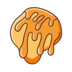 Delicious dripping honey illustration vector graphic design for food and sweet product use