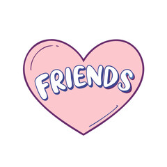 Friends heart vector graphic illustration for friendship day best friends forever design love
