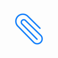 paperclip attachment office icon sign vector