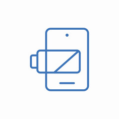 phone battery status icon sign vector
