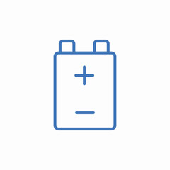 positive battery terminal icon sign vector