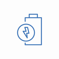 renewable energy battery icon sign vector