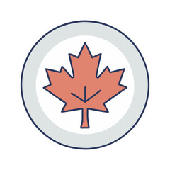 Canada maple leaf vector illustration canadian symbol national icon flag graphic design autumn fall