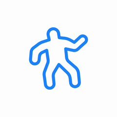 silhouette crime scene icon sign vector