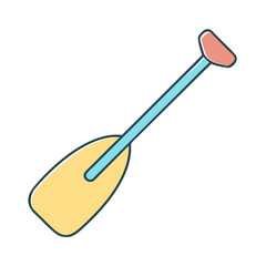 Illustration of a paddle for kayaking canoeing rafting boating water sports and recreation