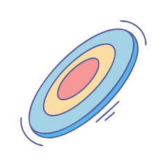 Isolated frisbee vector illustration for ultimate frisbee sport and recreation activities design