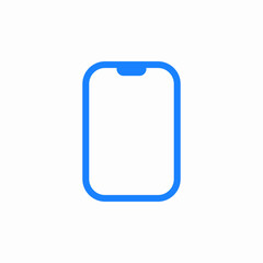 smartphone blank screen icon sign vector