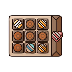 Delicious chocolate box assortment for valentine's day gift and special occasion treat sweets