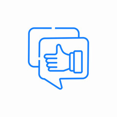 thumbs up chat icon sign vector