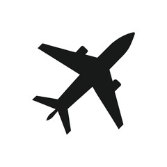 airplane icon isolated on white