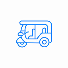 tuk tuk vehicle icon sign vector