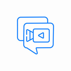 video call chat icon sign vector
