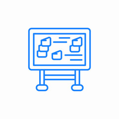 whiteboard presentation office icon sign vector