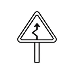 blank yellow road sign isolated