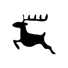 Print deer, stag, animal, wildlife