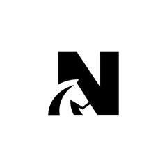 letter N horse logo