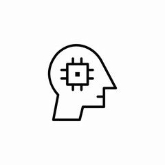 artificial intelligence concept icon sign vector