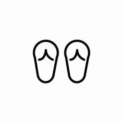 beach sandal icon sign vector