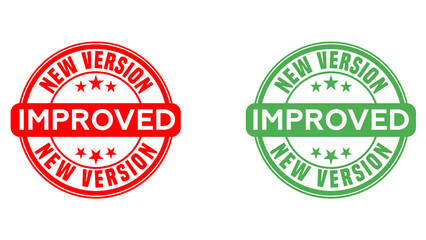 Improved New Version Badge Stamp, Update Product Label Icon