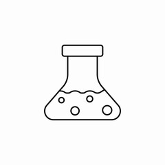 chemical flask experiment icon sign vector