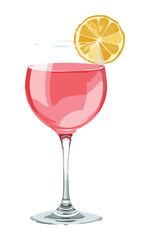drink Rose Lemonade - vector illustration