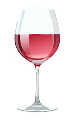 glass of red wine - vector illustration