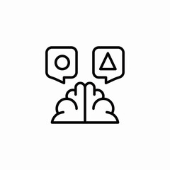 cognitive decision making icon sign vector