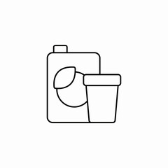 detergent cleaning container icon sign vector
