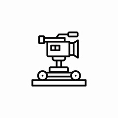 film camera dolly icon sign vector