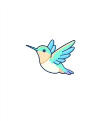 Obraz premium Cute hummingbird illustration