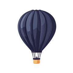Obraz premium Dark blue hot air balloon floating in the air a symbol of adventure and travel