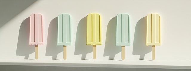Pastel Popsicles on a Shelf