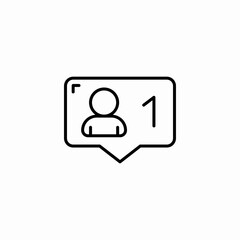 notification user message icon sign vector