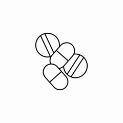 pills medication icon sign vector