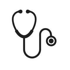 stethoscope on white background