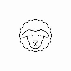 sheep animal fur icon sign vector