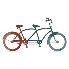 Fototapeta premium A tandem bike is used for riding with someone else.