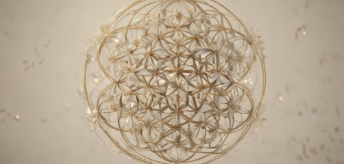 Subtle, muted flower of life design, ideal for calm backgrounds ,  organic,  spiritual
