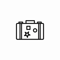 suitcase travel sticker icon sign vector