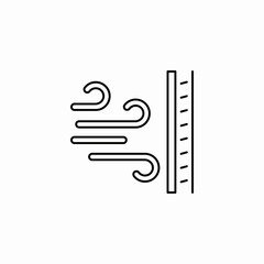 wind resistance wall icon sign vector