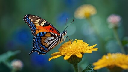 Obraz premium Vibrant butterfly on a flower