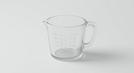 Clear glass pitcher isolated on white background
