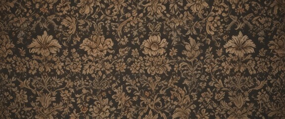 Intricate floral damask, classic wallpaper design, rich texture, damask, vine, decorative