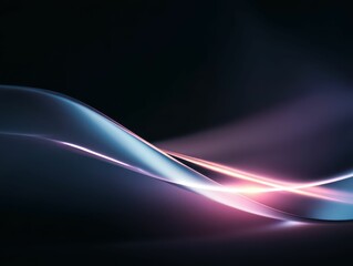 AI-generated abstract wave-like light patterns in a dark background