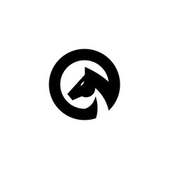 letter O horse logo