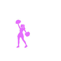 Cheerleaders silhouette