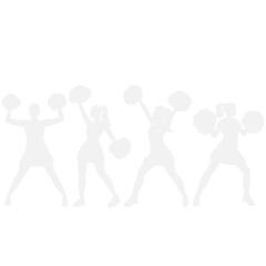 Cheerleaders silhouette