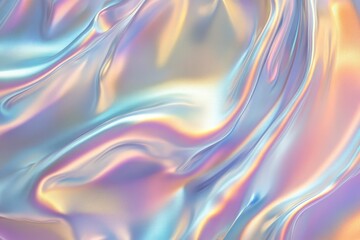 Naklejka premium Abstract iridescent fabric textures in pastel hues.