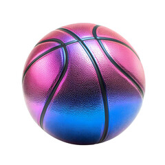 Vibrant Gradient Basketball Against Transparent Background