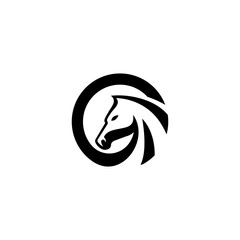 letter O horse logo